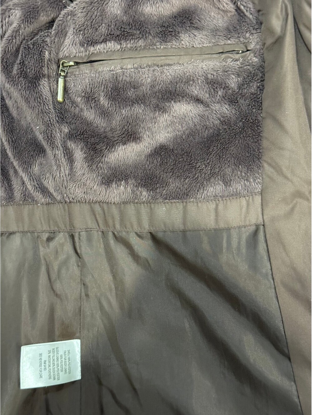 Marvin Richards New York Brown Long Puffer Coat - Picture 6 of 6
